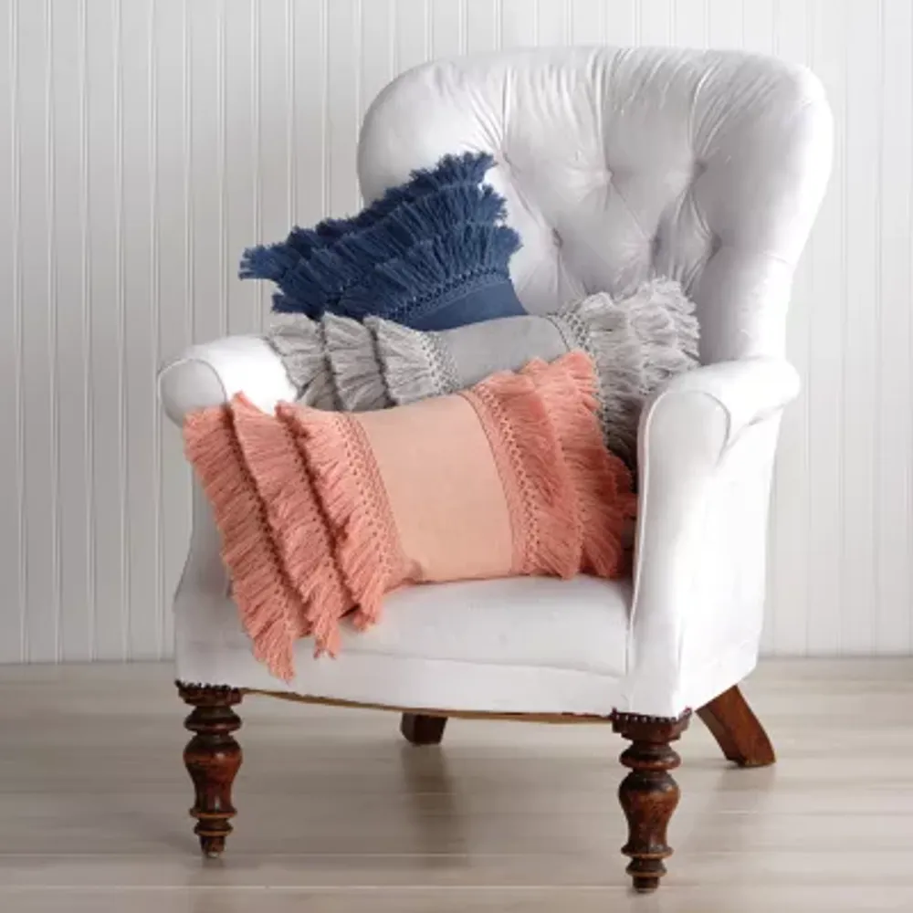 CHF Fringe Throw Pillow