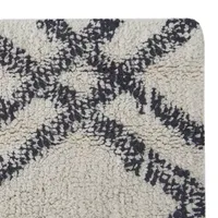 Ansel Geo Diamond Yarn Dyed Cotton Tufted Bath Rug