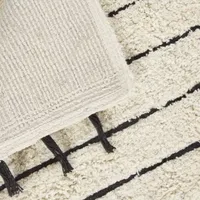 Ink+Ivy Arbor Stripe Tassel Cotton Tufted Rug