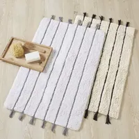 Ink+Ivy Arbor Stripe Tassel Cotton Tufted Rug