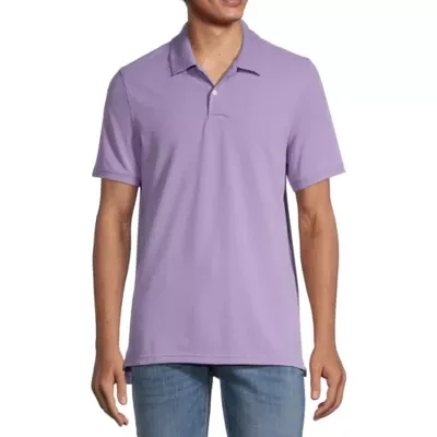 St. John's Bay Premium Stretch Mens Classic Fit Short Sleeve Polo Shirt