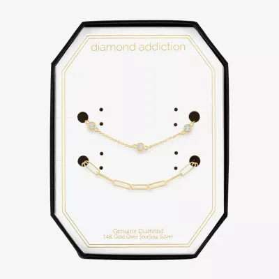 Diamond Addiction Womens 2-pc. Accent White Bracelet Set