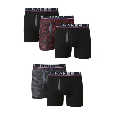 Hanes Sport X-Temp Total Support Pouch Bonus Pack Mens 5 Pack Boxer Briefs