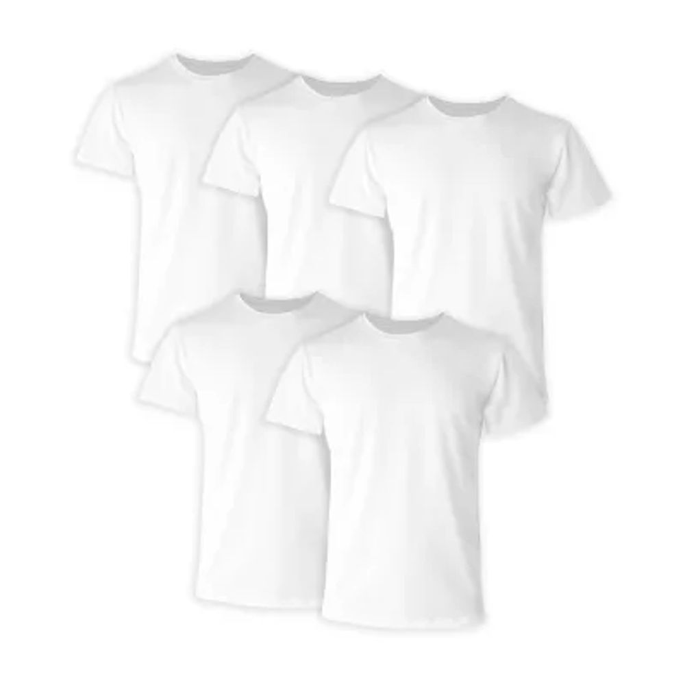 Hanes Ultimate Comfort Fit Cotton Stretch Bonus Pack Mens Crew Neck Short  Sleeve T-Shirt