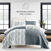 Casual Comfort Damask Reversible Quilt Set