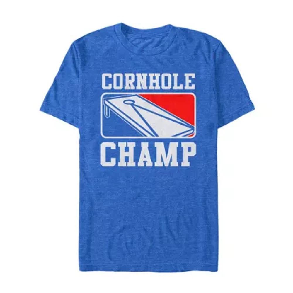Mens Short Sleeve Cornhole Graphic T-Shirt