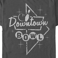 Mens Short Sleeve Bowling Graphic T-Shirt