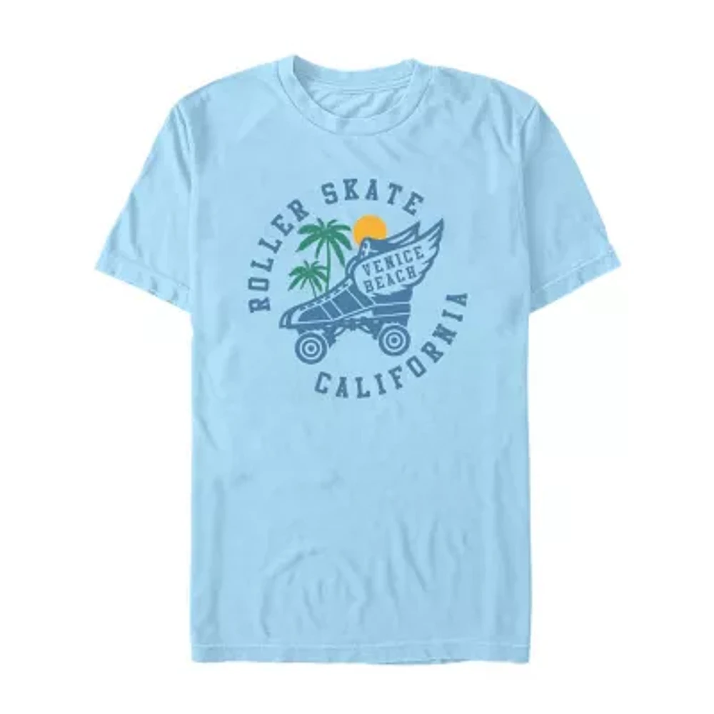 Mens Short Sleeve Roller Skating Graphic T-Shirt