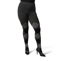 MeMoi Textured Argyle Sweater 1 Pair Tights