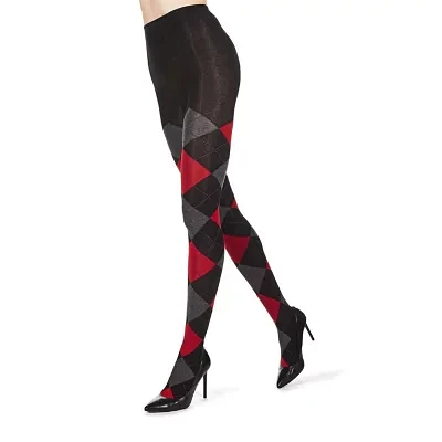 MeMoi Textured Argyle Sweater 1 Pair Tights Plus