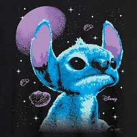Juniors Lilo And Stitch The Movie Space Tee Womens Crew Neck Short Sleeve & Graphic T-Shirt