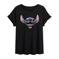 Juniors Lilo And Stitch The Movie Tee Womens Crew Neck Short Sleeve & Graphic T-Shirt