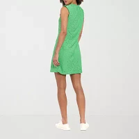 London Times Womens Sleeveless Shift Dress