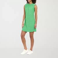London Times Womens Sleeveless Shift Dress