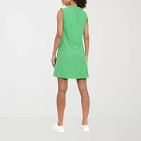 London Times Womens Sleeveless Shift Dress