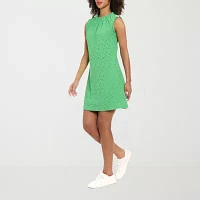 London Times Womens Sleeveless Shift Dress