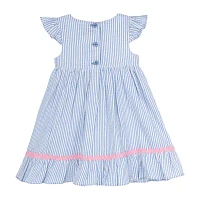 Rare Editions Baby Girls Short Sleeve Flutter Fit + Flare Dress