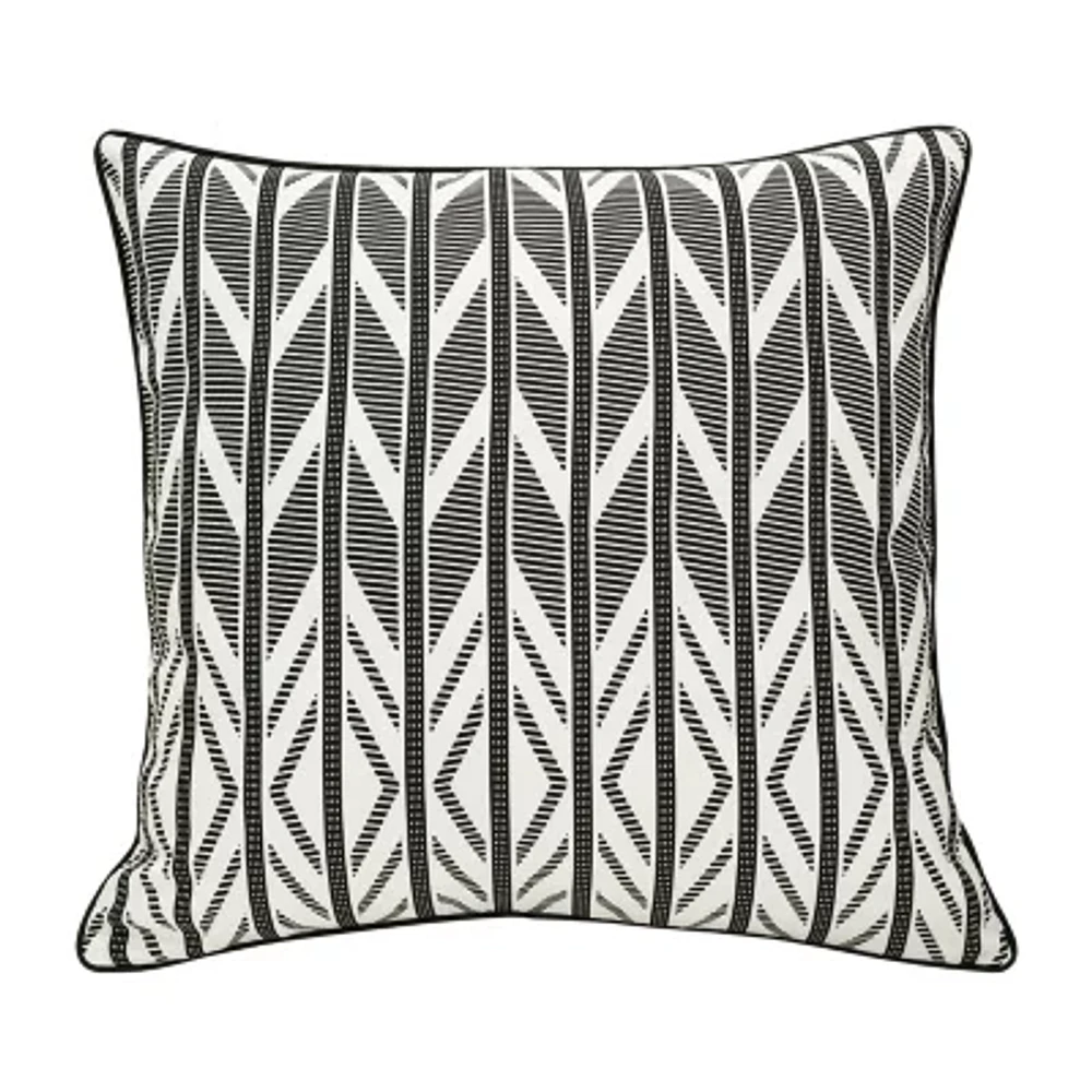 Outdoor Dècor 24 X 24 Ingeo Elegance Black Square Throw Pillows
