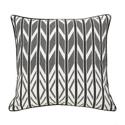 Outdoor Dècor 24 X 24 Ingeo Elegance Black Square Throw Pillows