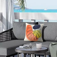 Outdoor Dècor 18 X 18 In Banana Leaf Print Multi Square Throw Pillows