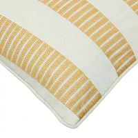 Outdoor Dècor 18 X 18 In Printed With Yellow Hatch Multi Square Throw Pillows