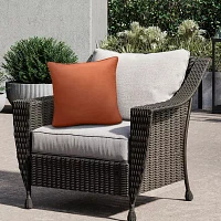 Outdoor Dècor 18 X 18 In Solid Terracotta Square Throw Pillows