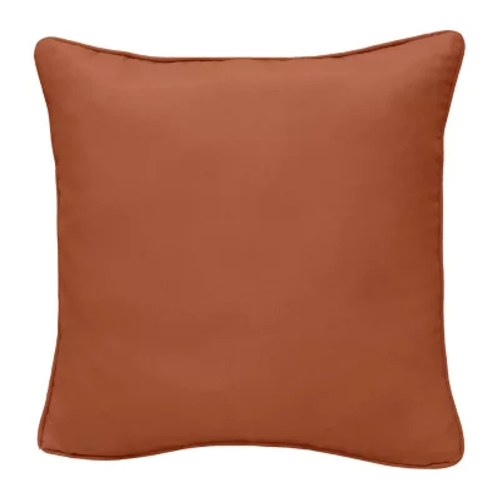 Outdoor Dècor 18 X 18 In Solid Terracotta Square Throw Pillows