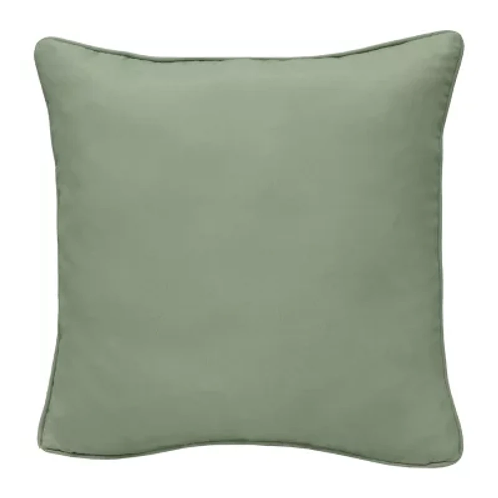 Outdoor Dècor 18 X 18 In Solid Sage Square Throw Pillows