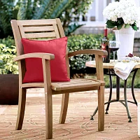 Outdoor Dècor 18 X 18 In Solid Red Square Throw Pillows