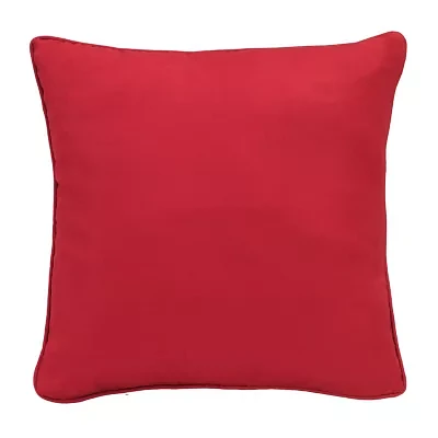 Outdoor Dècor 18 X 18 In Solid Red Square Throw Pillows