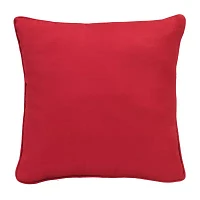 Outdoor Dècor 18 X 18 In Solid Red Square Throw Pillows