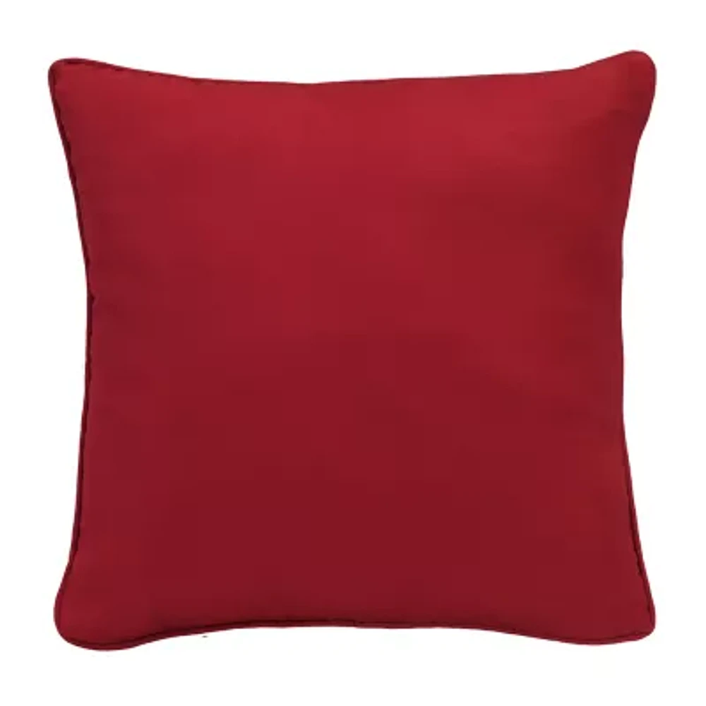 Outdoor Dècor 18 X 18 In Solid Olefin Textured Square Throw Pillows