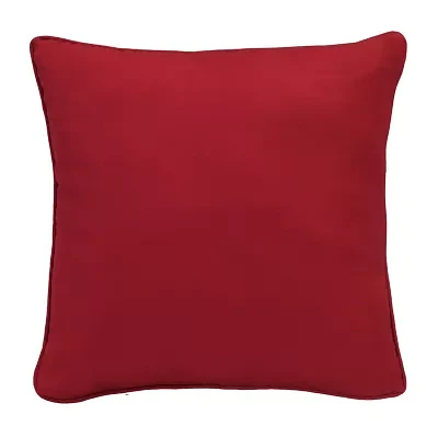 Outdoor Dècor 18 X 18 In Solid Olefin Textured Square Throw Pillows