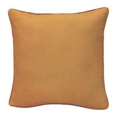 Outdoor Dècor 18 X 18 In Solid Olefin Textured Mustard Square Throw Pillows