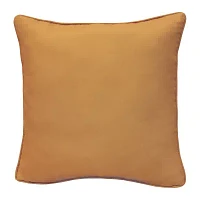 Outdoor Dècor 18 X 18 In Solid Olefin Textured Mustard Square Throw Pillows