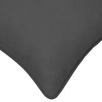 Outdoor Dècor 18 X 18 In Solid Olefin Textured Black Square Throw Pillows