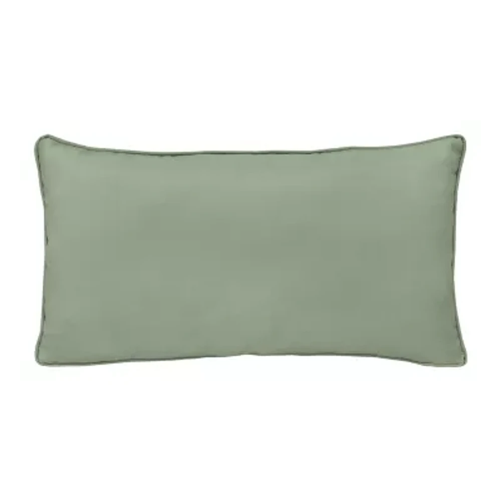 Outdoor Dècor 14 X 26 In Solid Olefin Textured Lumbar Rectangular Throw Pillows