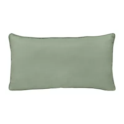 Outdoor Dècor 14 X 26 In Solid Olefin Textured Lumbar Rectangular Throw Pillows