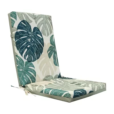 Outdoor Dècor 19 X 42 In Leaf Print High Back Sage Fade Resistant Patio Chair Cushions
