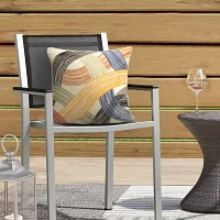 Outdoor Dècor 18 X 18 In Modern Lines Print Multi Square Throw Pillows