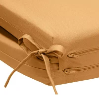 Outdoor Dècor 22 X 73 In Solid Olefin Textured Lounger Mustard Fade Resistant Patio Chair Cushions