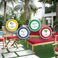 Outdoor Dècor 22 X 73 In Solid Olefin Textured Lounger Mustard Fade Resistant Patio Chair Cushions