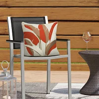 Outdoor Dècor 18 X 18 In Lumes Print Red Square Throw Pillows