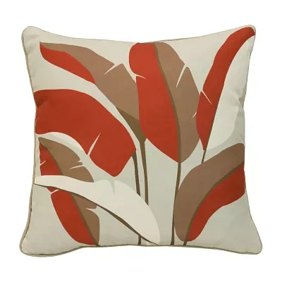 Outdoor Dècor 18 X 18 In Lumes Print Red Square Throw Pillows
