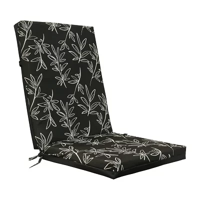 Outdoor Dècor 19 X 42 In Printed High Back Black And White Fade Resistant Patio Chair Cushions
