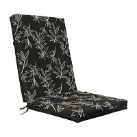 Outdoor Dècor 19 X 42 In Printed High Back Black And White Fade Resistant Patio Chair Cushions