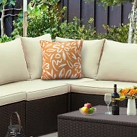 Outdoor Dècor 18 X 18 In Printed Mustard Square Throw Pillows