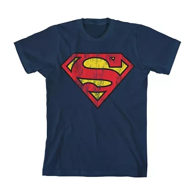 Little & Big Boys Crew Neck Short Sleeve Superman Graphic T-Shirt