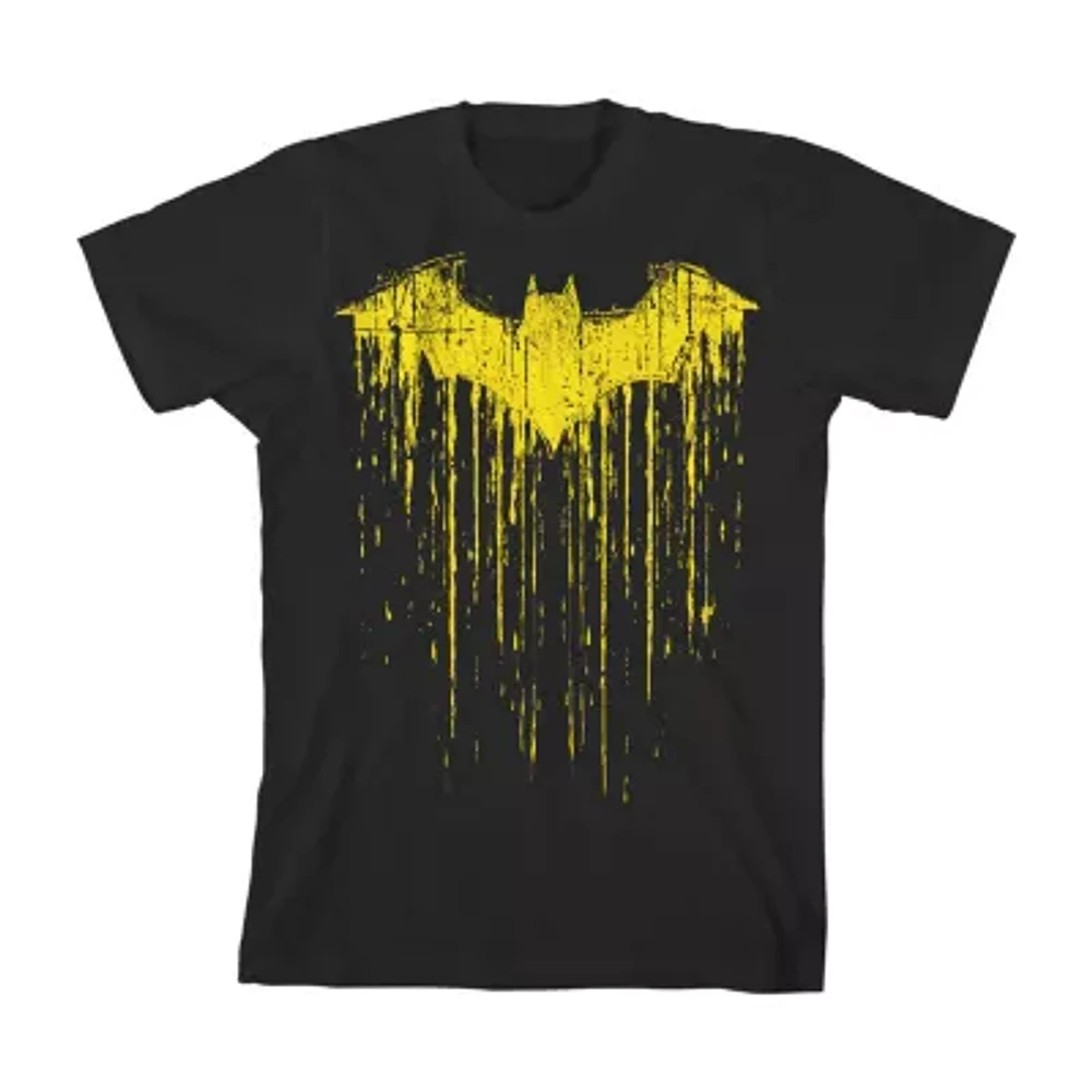 Little & Big Boys Crew Neck Short Sleeve Batman Graphic T-Shirt