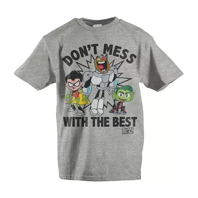 Little & Big Boys Teen Titans Crew Neck Short Sleeve Graphic T-Shirt